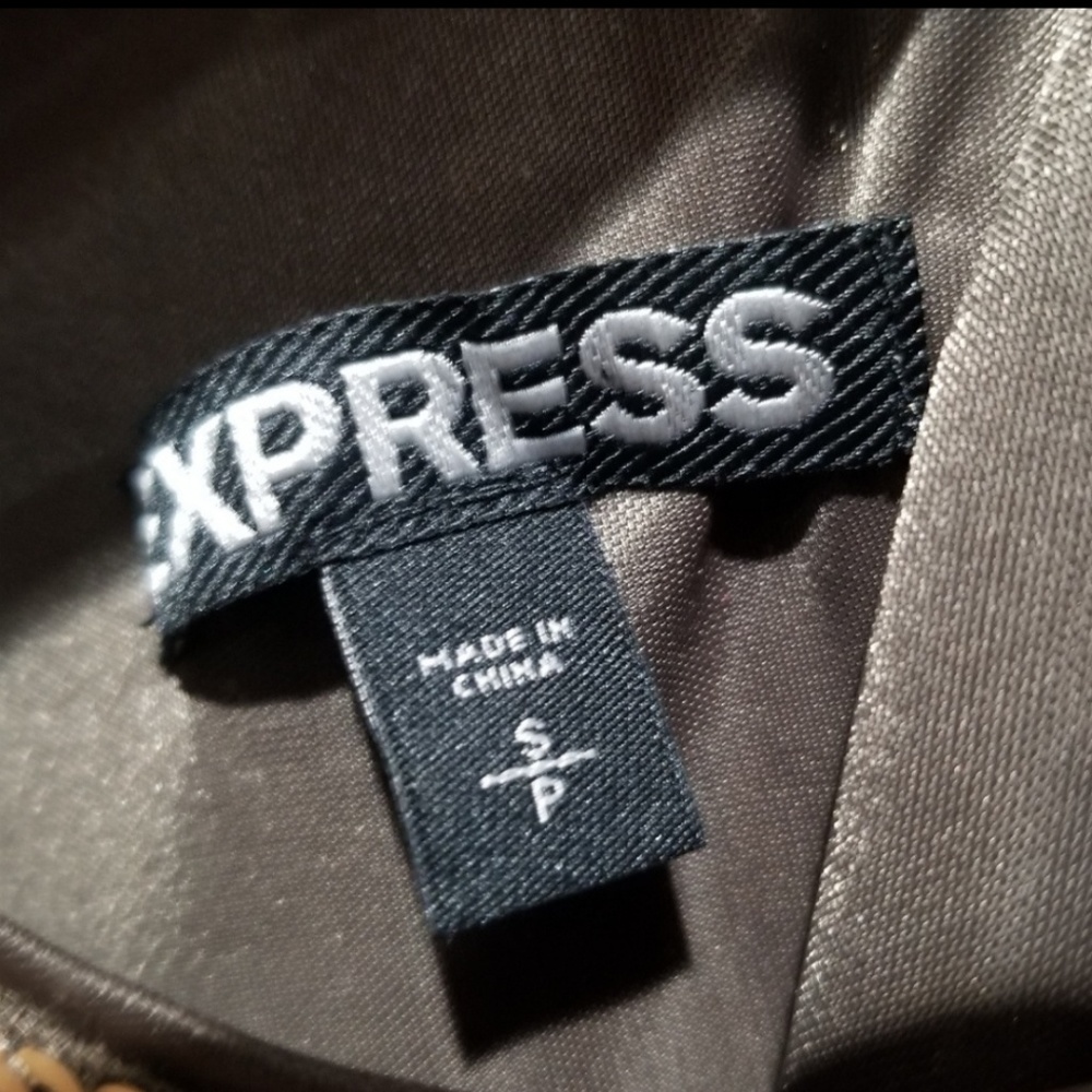 Express Gold Sequin Dress - Picture 2 of 2